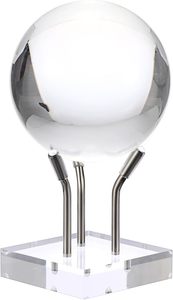 New Triều Bán buôn giá rẻ rõ ràng <span class=keywords><strong>Acrylic</strong></span> Pha lê Bóng Chủ Sphere hiển thị đứng với bạc Arms - Product Image 6