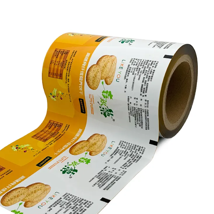 Высококачественная полиэтиленовая ламинированная пленка, индивидуальный рулон пластиковой пленки для упаковки картофельных чипсов, сладостей, рулон пленки для упаковки пищевых продуктов