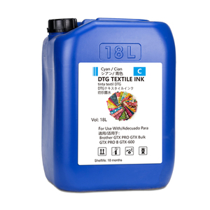 Direkt auf Kleidungsstück Tinte 18 L Nachfüllen Großhandel Textil DTG-Tinte Zylinder Trommel für Brother GTX-600 GTX Großhandel GTX PRO B Druckkopf mit Chip - Product Image 1
