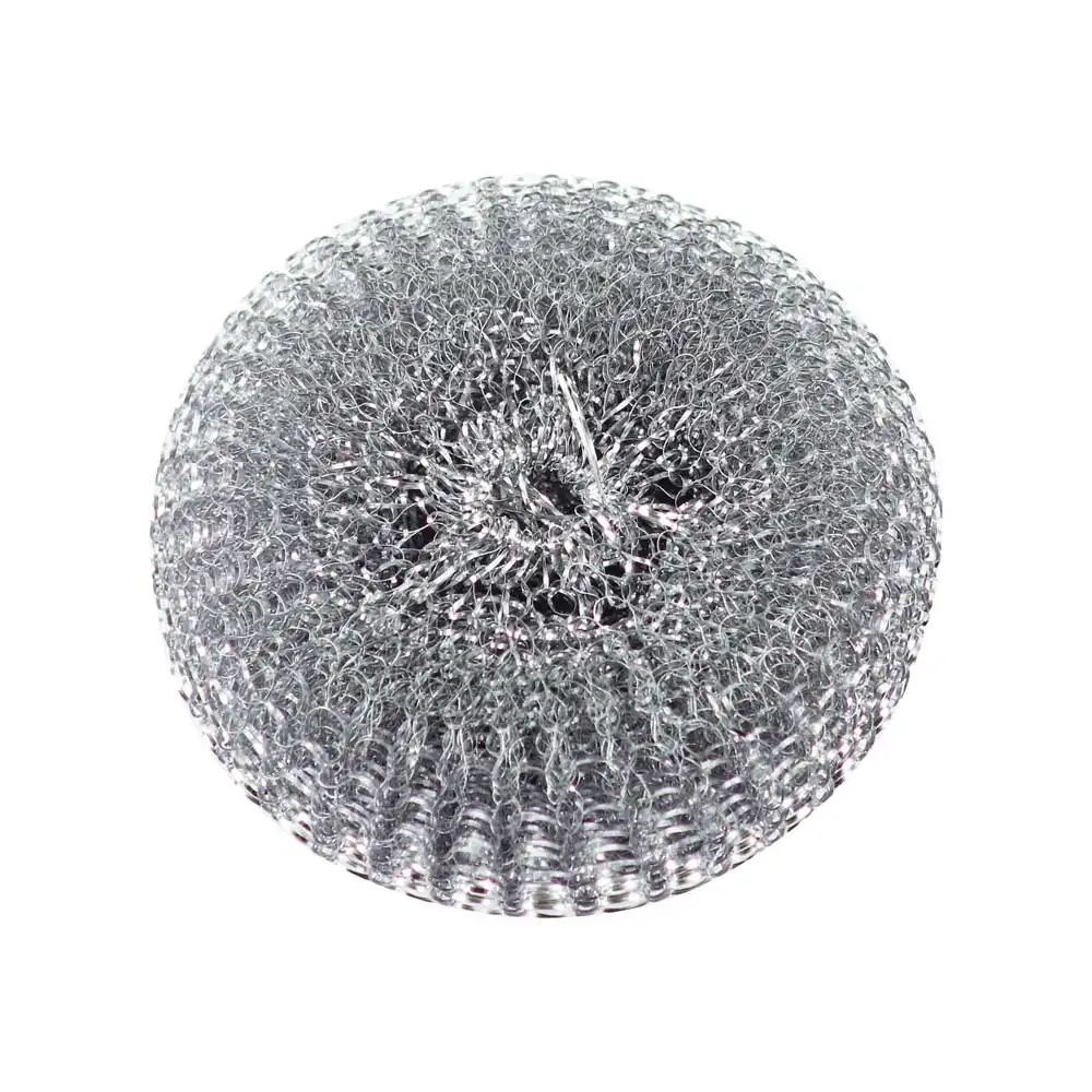 Vaso di rete metallica zincata paglietta zincato rivestito della sfera della maglia di metallo argento paglietta per la pulizia pentole