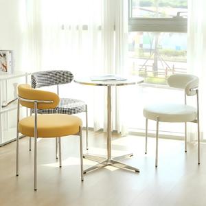 Fornitura produttore all'ingrosso sedile spesso imbottito in velluto tessuto sedia da pranzo per sala da pranzo mobili - Product Image 5