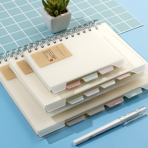 LABON-Agenda planificadora A5 B5 personalizable, cuaderno con cubierta transparente de PP, cuadernos con divisor de pestaña de índice colorido - Product Image 3
