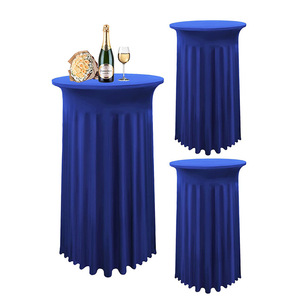 桌罩圆形高品质野餐户外聚酯布踢脚板桌罩派对桌罩 - Product Image 2