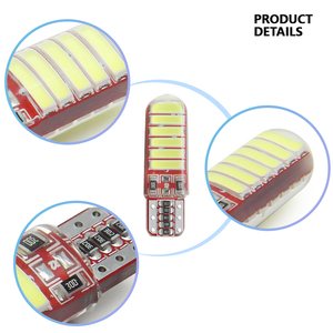 Aydınlatma silikon su geçirmez flaş led stroboskop araba ışık t10 7020 12smd led t10 w5w 194 168 led Canbus Led araba - Product Image 2