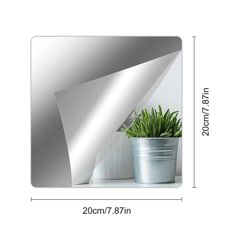 2024 neues Produkt unzerbrechlich flexibel selbstklebend Autocolant Acryl selbstklebend Spiegel Dekor Wand-Aufkleber Flexibilität