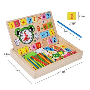 子供の教育玩具子供の数学教育ボックスセット木数カウント赤ちゃん数学ステッカー計算教育 - Product Image 3