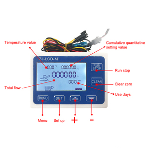 Digital LED Display Flow Quantitative <strong>Controller</strong> Instrument+1-1/4&quot;Male Thread Plastic Flowmeter Sensor Automatic Filling Machine - Product Image 2