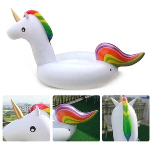 Unicorno piscina galleggiante giostra giocattolo PVC gonfiabile per bambini e adulti per piscina e spiaggia - Product Image 2