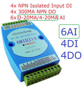 Eletechsup AMVDK15 6ch 4-20MA 0-10V Voltaje de corriente Entrada analógica y 4ch NPN RS485 Modbus PLC HMI Software de configuración de PC - Product Image 5