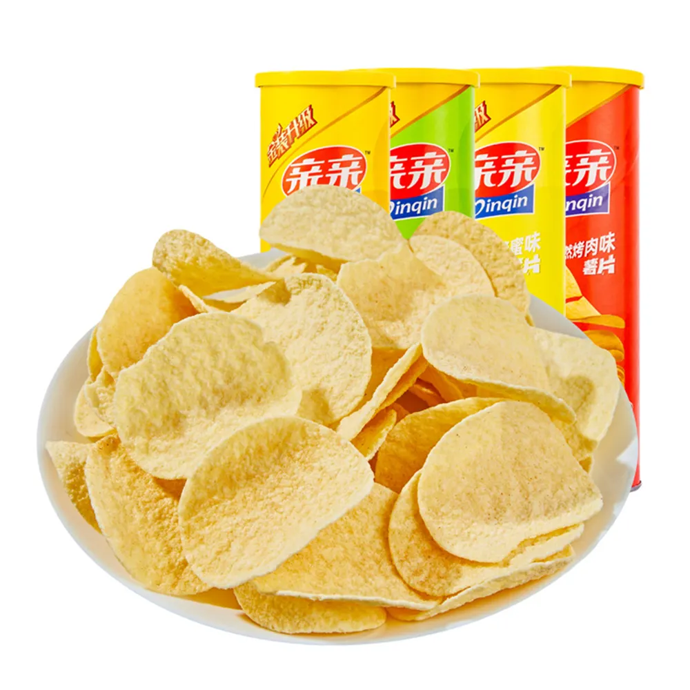 레몬 꿀 맛 OEM 제조 업체 주석 통조림 바삭한 퍼프 스낵에 쌓을 수있는 감자 칩 100g