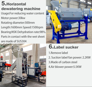 เครื่องบดยาเส้นล้างรีไซเคิลเครื่องบดเศษพลาสติก LDPE HDPE PET ขวดพีพีพีเครื่องรีไซเคิล - Product Image 4