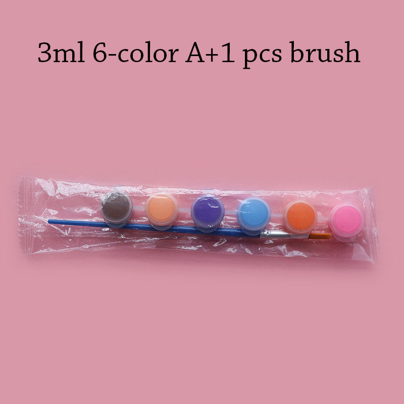 3ml 6-color A+1pcs brush