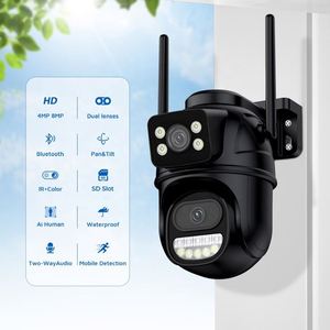 リレー出力付きIPカメラ180度Wifi4Kポールソーラー屋外防水外部ビデオ通話スマートサバイランスダワール - Product Image 2