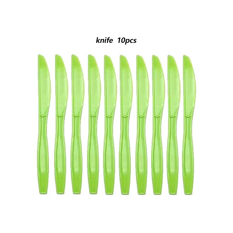 Coltello in plastica verde da 10 pezzi
