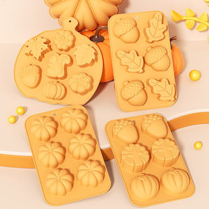 Thu Hoạch Lễ Hội Bí Ngô Silicone Bánh Trang Trí Khuôn-Sinh Thái Thân Thiện Tái Sử Dụng Chịu Nhiệt Nướng Công Cụ - Product Image 1