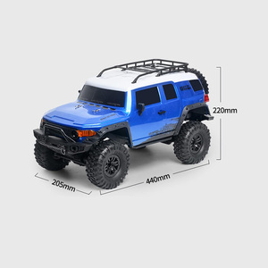 DWI 2.4Ghz 1:10 4WD tüm arazi RC tırmanma araba uzaktan kumanda paletli araç Off-Road Pick-up kamyon RTR oyuncaklar ile LED ışıkları - Product Image 5