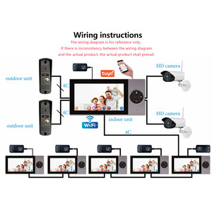 7 Inch WiFi Doorbell Camera Video <strong>Intercom</strong> 4 Wire Video Door Phone <strong>Intercom</strong> <strong>System</strong> for Villa Home Apartment - Product Image 5
