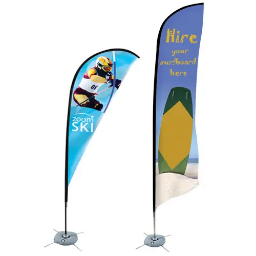 आउटडोर विज्ञापन पंख झंडा अश्रु झंडा, प्रचार उड़ान बैनर समुद्र तट झंडा