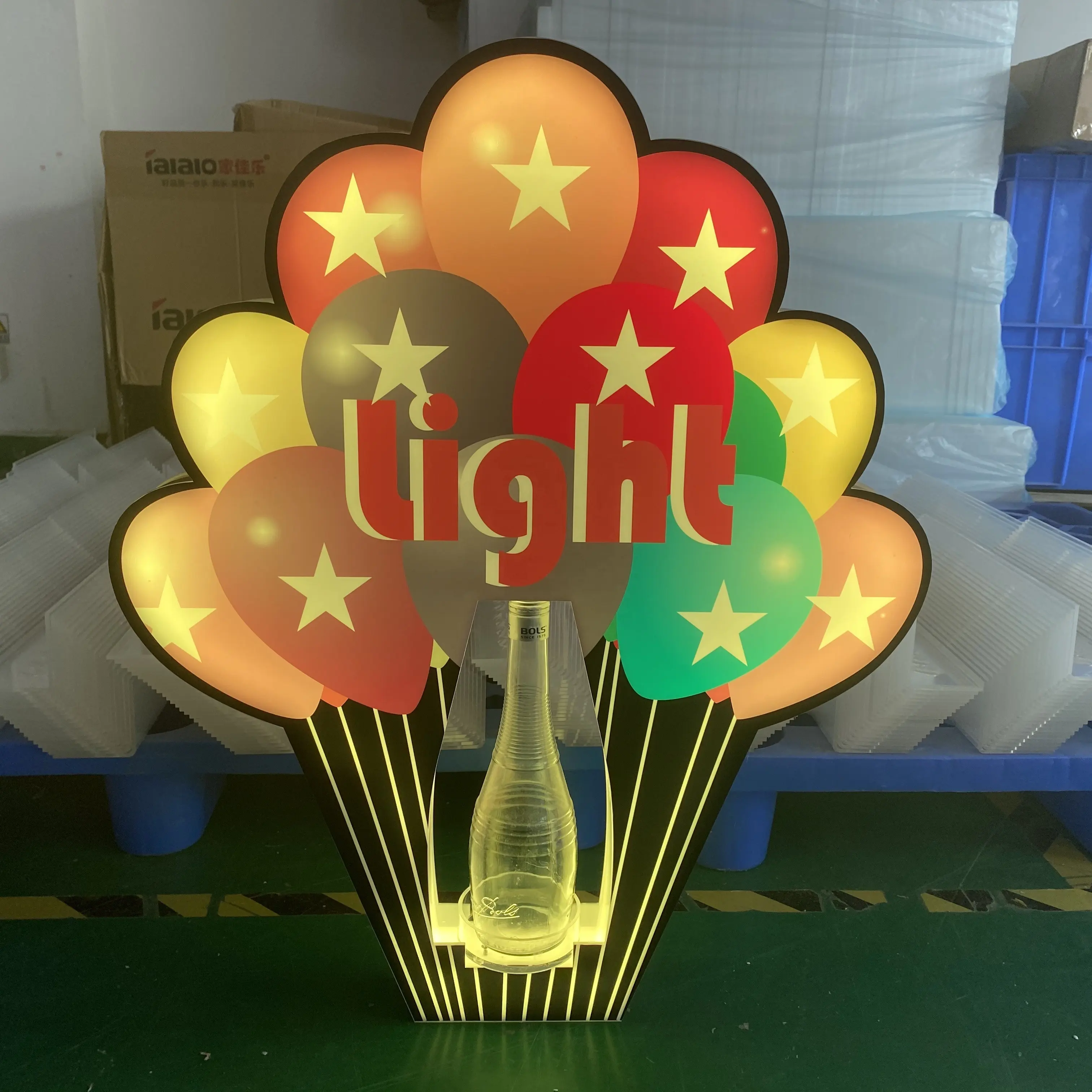 Toptan LED Işıklı Balon Şişesi Glorifier Sunum Ekranı gri kaz şişesi glorifier
