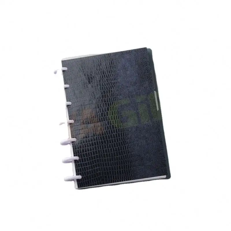 custom size elegant black croc textured deck cardboard agenda journal planner cover