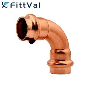 Konektor tekan siku 90 derajat sanitasi pabrik fitting tembaga Propress untuk pipa Pipa pipa - Product Image 5
