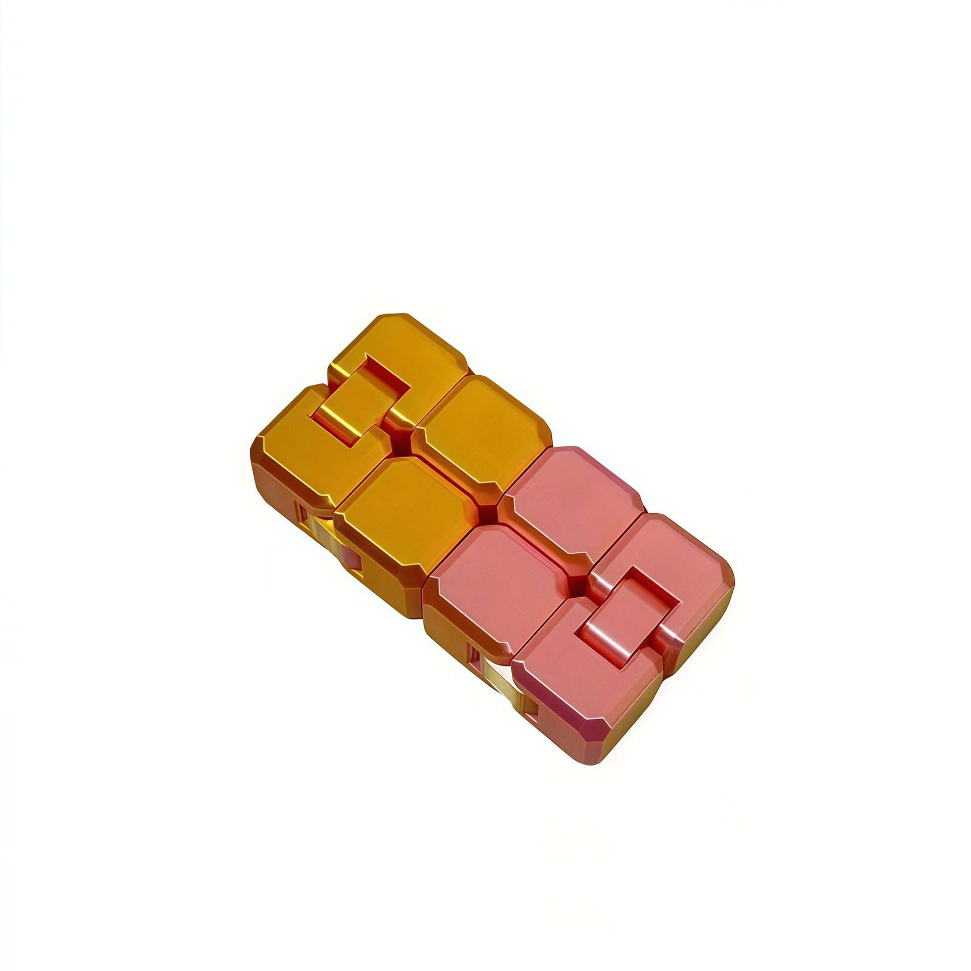 Cubo interactivo-oro rojo