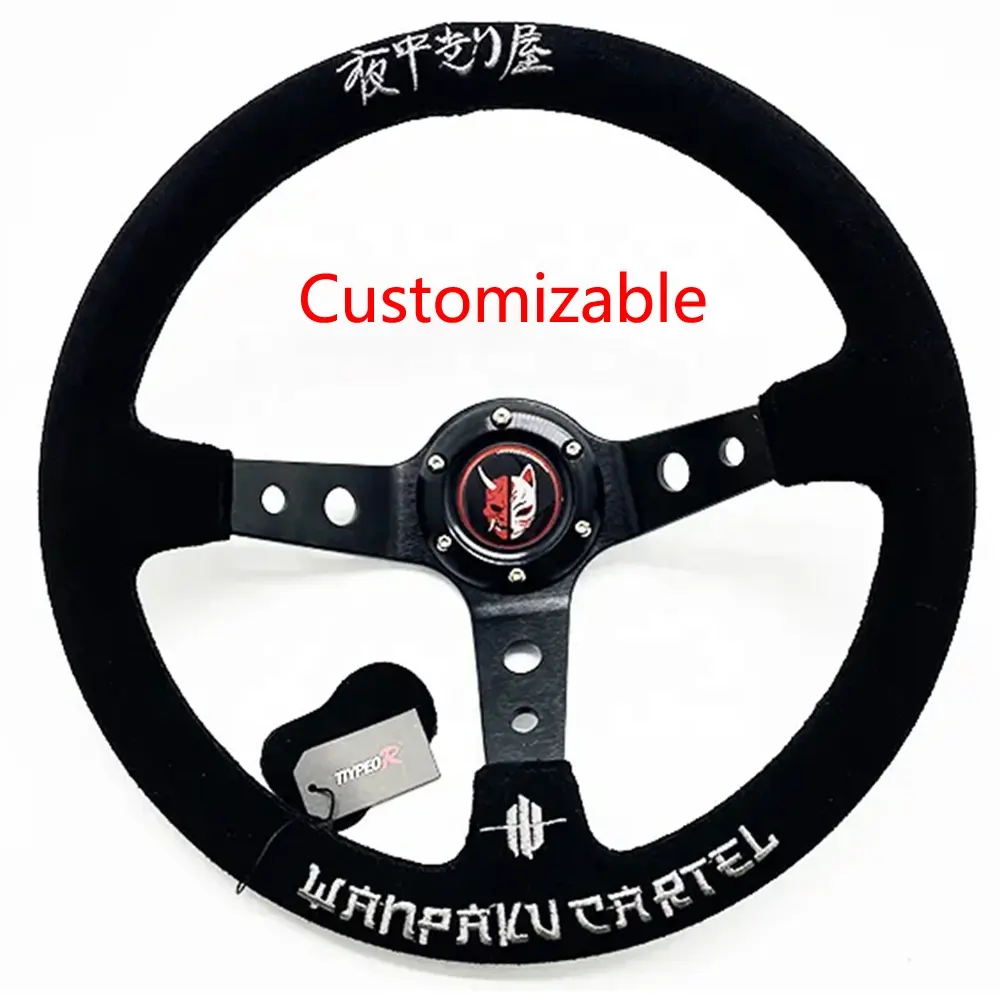 Volante personalizzato da 13/14 pollici 330/350mm volante piatto profondo stile JDM volante personalizzato