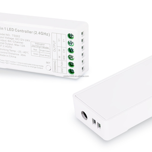 2 in 1 Controller LED DC12V-24V 12A 288W Wireless PWM striscia di colore singolo luminosità regolabile 6A uscita telecomando Rf - Product Image 3