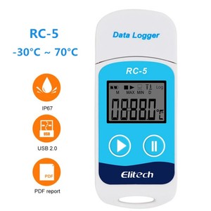 Registrador de datos de temperatura Elitech multiuso, con puerto USB, 2 unidades - Product Image 2