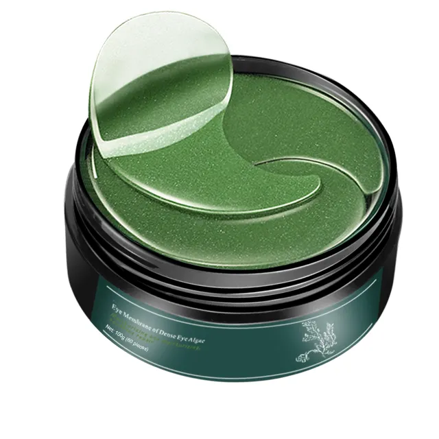 Eliminar algas círculo oscuro todo colágeno natural parche refrescante para dormir máscara de ojos almohadillas de gel hidrogel hierba debajo de los ojos parches Corea