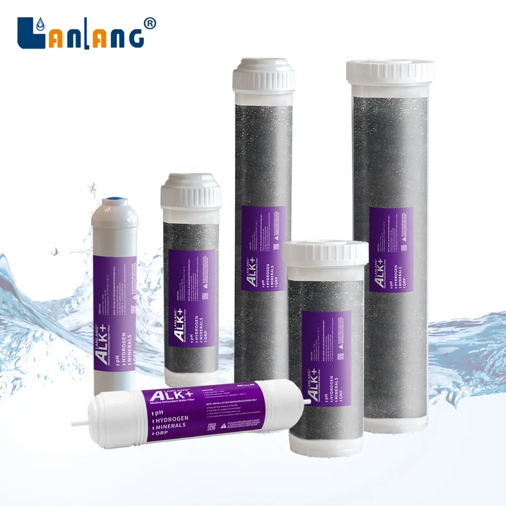 Lanlang OME filtro de agua alcalina purificador de agua para el hogar 11 ''T33 cartucho de filtro de agua alcalina de hidrógeno mineral