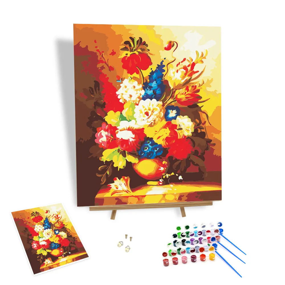 Phổ biến nhất bán đầy màu sắc hoa tự làm bằng kỹ thuật số bức tranh tường nghệ thuật trang trí bức tranh trên vải
