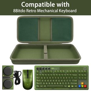 Клавиатура дорожная, совместимая с 8BitDo, механическая клавиатура, 87 клавиш, двойная супер программируемая кнопка, чехол для переноски