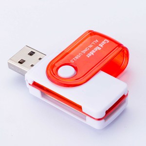OEM Factory Wholesale Macaroon Card Reader Suited for Digital Memory Cards USB2.0 Multifunctional Rotating Card Reader - Product Image 1