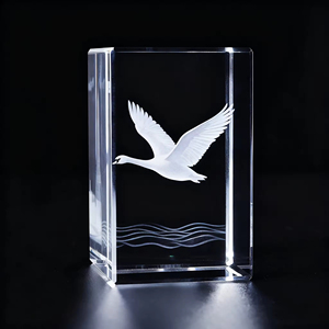 Hbl K5 Tinh thể thủy tinh Cube tùy chỉnh ảnh <span class=keywords><strong>3D</strong></span> khắc laser trống khung ảnh pha lê Cube cho món quà lưu niệm - Product Image 1