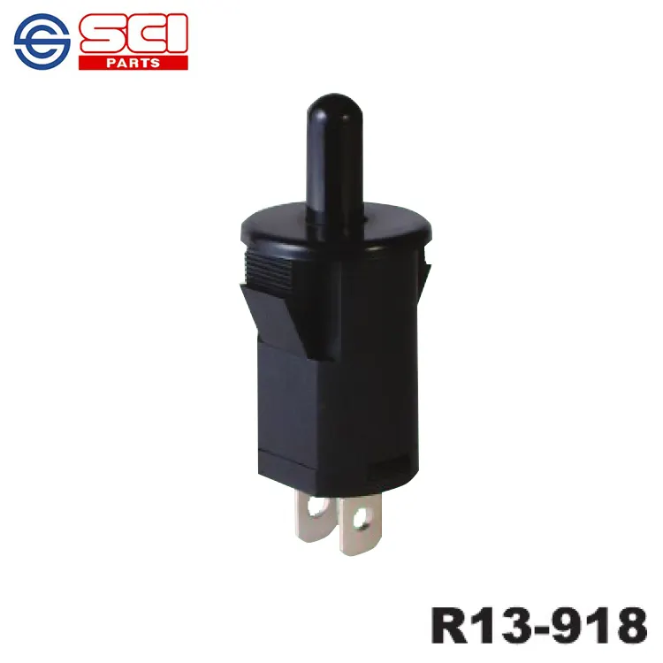 مفتاح دفع SCI R13-918 مستورد من تايوان مع زر إعادة ضبط الضوء ذاتي الغلق مفتاح دفع رأسي مربع الشكل