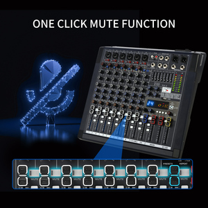XTUGA-Interfaz de audio profesional con Bluetooth, mezclador de audio digital USB de 8 canales, controlador de DJ/mezclador de consola