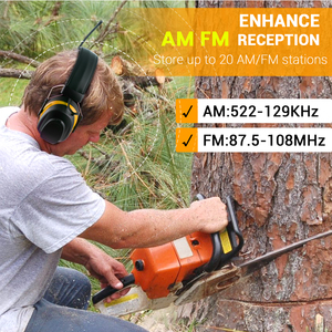 Protetores Auriculares Eletrônicos com Rádio AM/FM Bluetooth 5.4, Abafadores de Ruído de Segurança para Proteção Auditiva, Fone de Ouvido com Microfone - Product Image 6