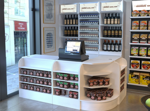 小型免费组合店接待台白色木质专属便利店收银台超市收银台 - Product Image 5