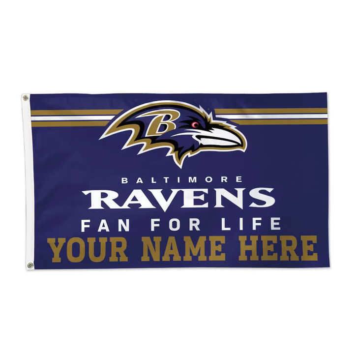 Design personalizzato e dimensioni bandiera del fan del team NFL32 bandiera Baltimore corvi bandiera