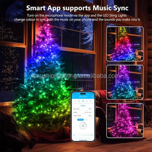 Hochwertige RGB Weihnachts lichts chnur Serie Dekorationen Smart LED-Leuchten für Hochzeits feier Urlaub Streifen Licht - Product Image 4