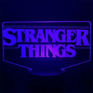 Stranger şeyler film dokunmatik anahtarı uzaktan 16 renk 3D optik lamba