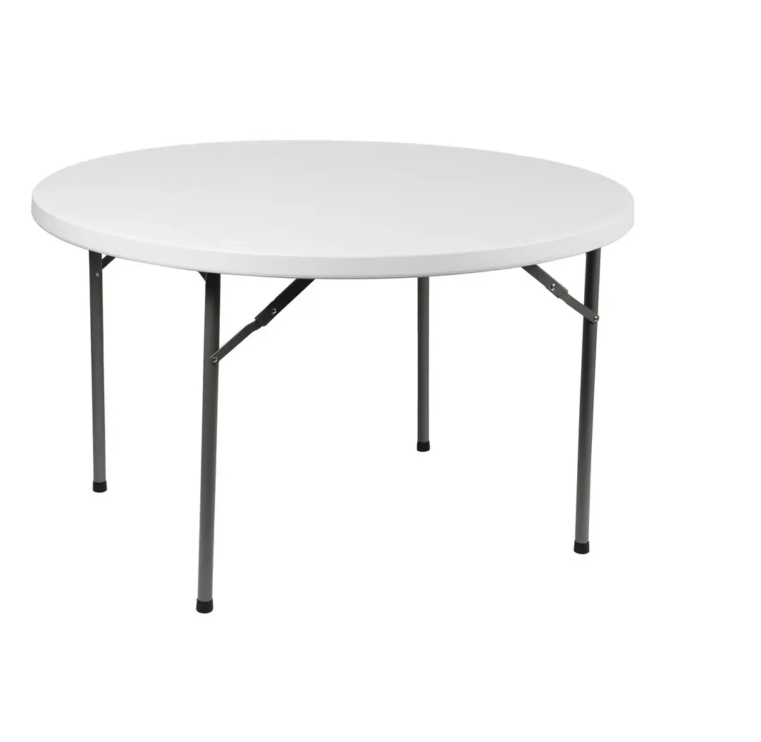 Venta caliente 5ft 6ft 8ft banquete plegable mesa redonda de plástico para eventos boda mesa de comedor redonda de plástico