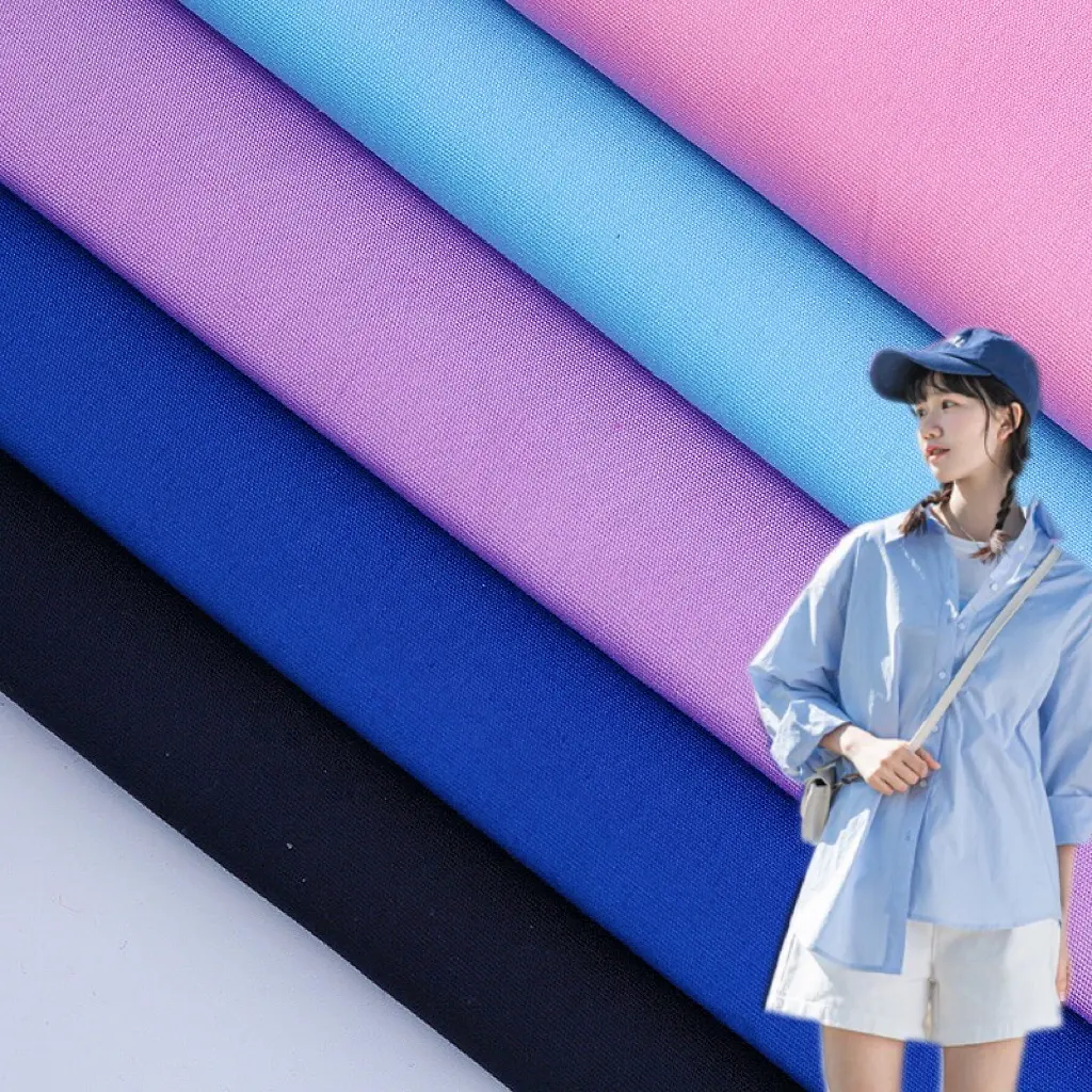 Sábana de popelina de algodón 100% teñida multicolor tela de verano para camisetas