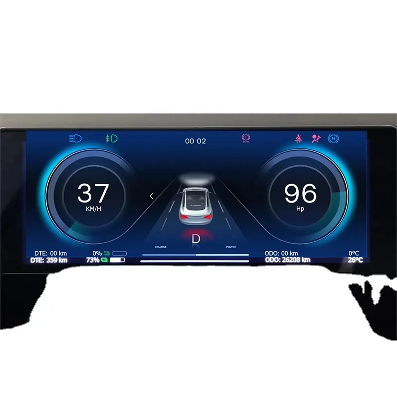 Tesla model y accessories lcd speedometer car hud display for car tesla model 3 y car hud head up display