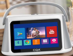 CQA New Design Bluetooth Speaker, Built-in 10.1-inch Touch Screen With Android System Party Speaker Supporting <strong>Lyrics</strong> Display