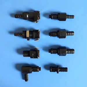 Acetal 1/8&quot; Flow Panel Mount Quick <strong>Coupling</strong> 4mmID 6mmOD Tubing Bulkhead Quick Disconnect Pipe Connector With Metal Lock Nut - Product Image 5