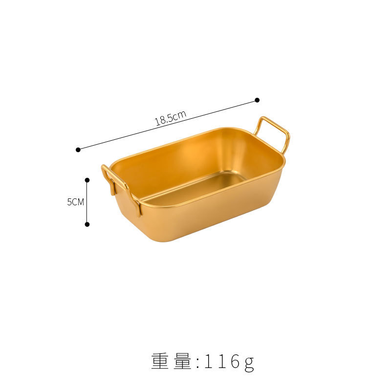 Panier à goûter avec oreilles 16,5*10,5cm (doré)