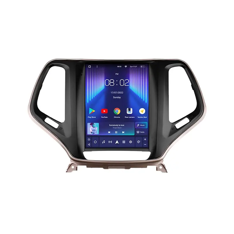 TEYES TPRO 2 pour Jeep Cherokee 5 KL 2014 - 2018 pour Tesla style écran autoradio multimédia lecteur vidéo Navigation GPS Android