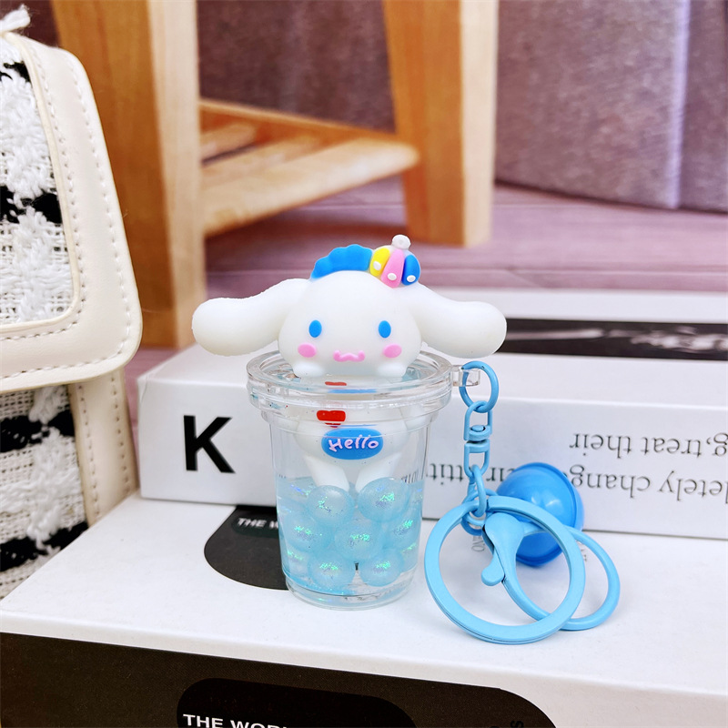Cuentas de burbujas de té con leche caniche de jade azul sanrio